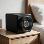 Aurelis watch winder on a bedside table