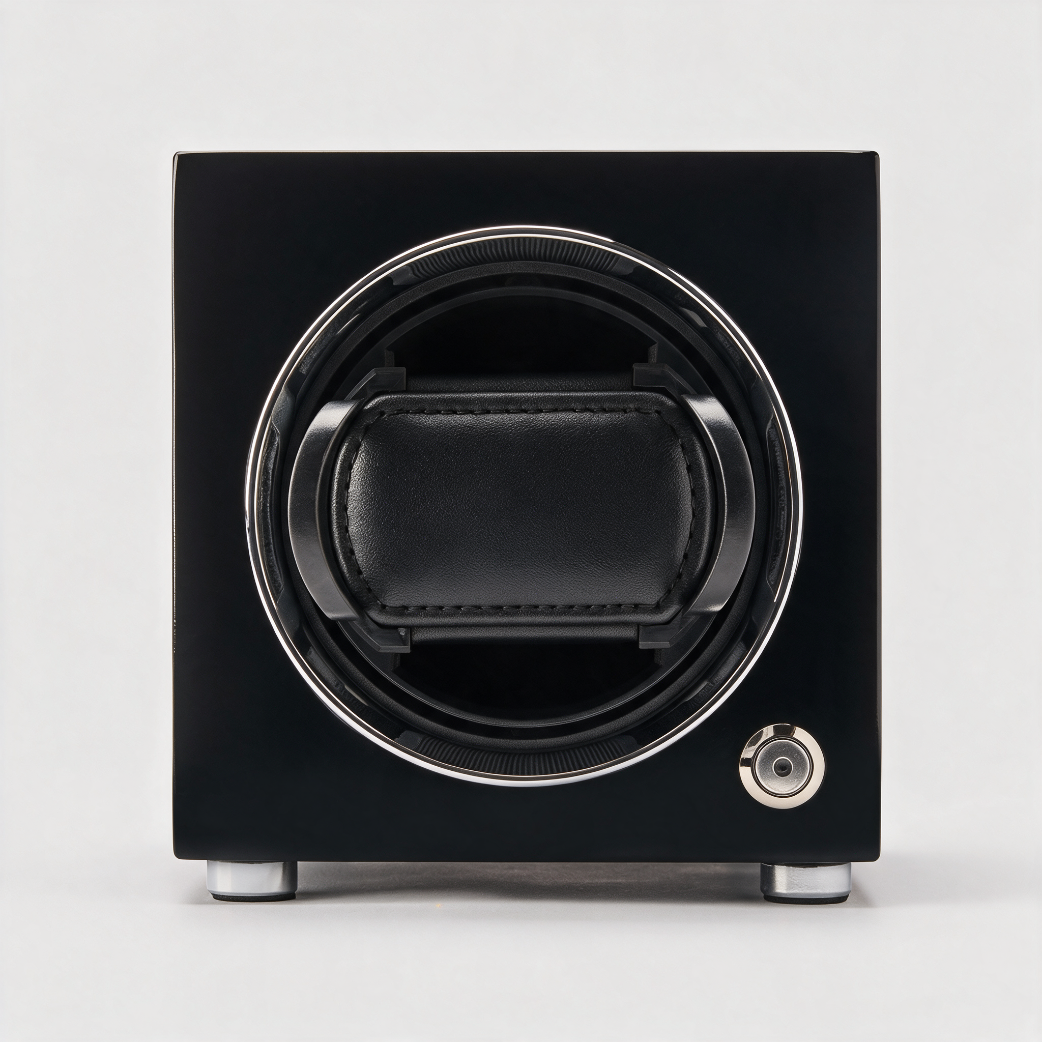 Faelan single watch winder, Shadow Black finish, front view