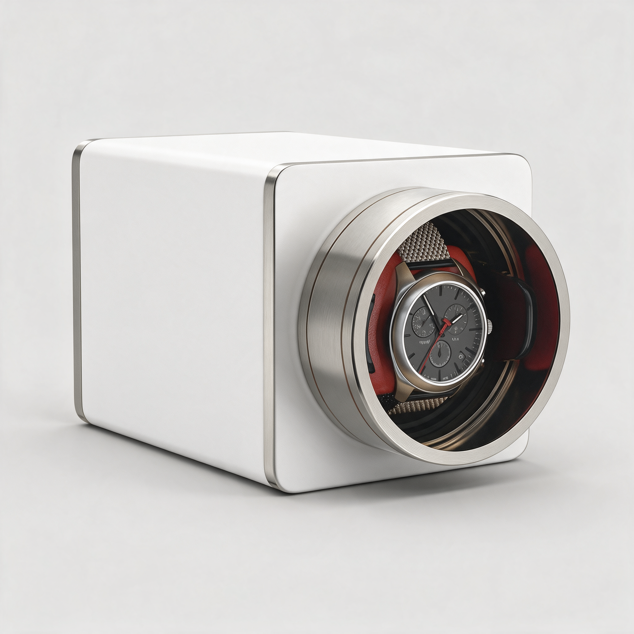 Corvane travel watch winder - three-quarter angle view