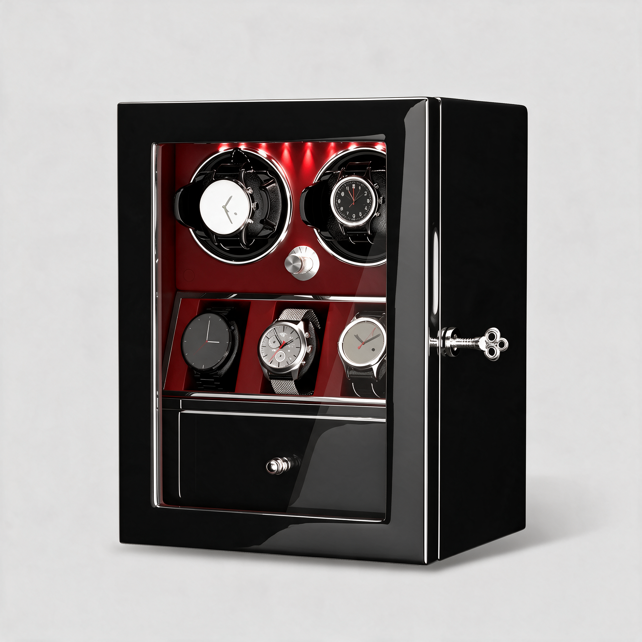 Castellan watch winder cabinet - Red